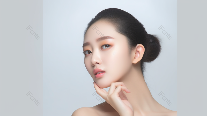 白色背景美女护肤美容图片,高清,摄影图,摄影图片,图片大全,摄影图免费下载